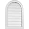 Ekena Millwork Round Top Surface Mount PVC Gable Vent: Functional, w/ 2"W x 2"P Brickmould Sill Frame, 18"W x 28"H GVPRT18X2803SF - alternate 1